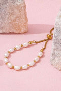 Frisches Perlenarmband | Gold