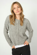 Almine Strickjacke | Grau Melange