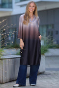 Helena Kleid | Beige Braun