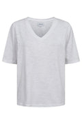 Ulla SS Vneck T-Shirt | Weiß
