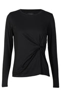 Alma Ls Twist T-Shirt | Schwarz