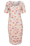 Alma Ss Turn Dress | Cremige Pfirsichblume