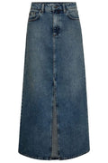 Darin Langer Schlitzrock 34148 | Jeansblau