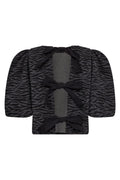 Bluse mit Zebra-Schleife 35586 | Schwarz