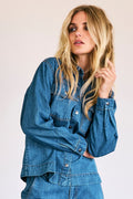 Delina Jeanshemd 35724 | Dunkler Denim