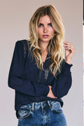 Caryn Hemd 35725 | Marineblau