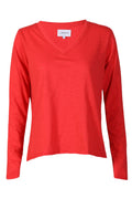 Ulla Ls Vneck Tshirt | Rot