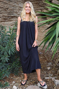 Alma Langes Trägerkleid | Schwarz