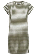 Ulla Stripe T-Shirt Kleid | Army White Stripe