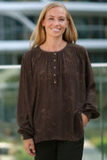 Theresa Bluse 2647 | Schokolade