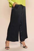 Edi Satin Crepe Hose | Schwarz 