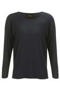 Natalia Ls Boxy Bluse | Schwarz