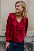 Sandie Satinbluse | Wein