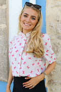 Ianna Ss Bluse | Karierte Schleife