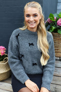 Fro Bow Pullover | Dunkelgrau