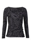 Alma Ls Turn Top | Dunkelgrau Schwarz Tia
