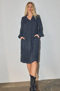 Maylone Weiches Twill-Kleid | Salute Navy