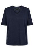Ulla Ss Vneck T-Shirt | Marineblau