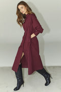 Poppy Shirt Langes Kleid 36526 | Weinrot