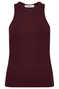 Sahara Stickerei Tank Top 33151 | Weinrot