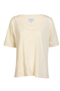 Ulla SS Vneck T-Shirt | Elfenbein