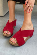 Frances Sandale mit Keilabsatz | Rot