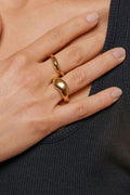 Agnete Großer Ring | 925S/GP | Ring aus Emaille