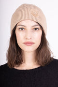 Smiley Face Beanie | Taupe