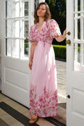 Serna Blumendruckkleid | Hellrosa