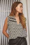 Sofia Top 35852 | Offwhite Schwarz