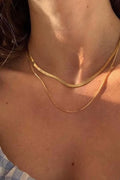 Doppelte Schlangenkettenkette | Gold