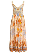 Bedrucktes Häkelkleid | Beige