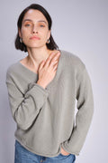 Bine Ls V-Neck Knit | Schatten