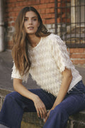 Triangle Ss Bluse 35765 | Off White
