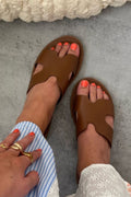 Ivy - Lederpantoffeln | Cognac