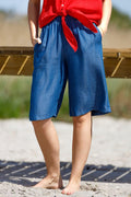 Pueblo Tencel Shorts | Jeans Blau