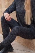 Alma Leggings | Schwarzgraue Spitze