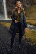 Nova Dip Dye Daunenjacke | Tannengrün