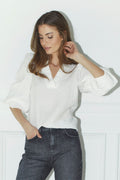 Shina V-Bluse 35922 | Off White
