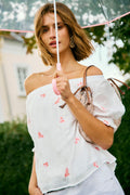 Stream Bluse 206178 | Brilliant White Coral Blush