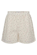 Sara Shorts | Creme Pink Flower
