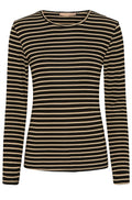 Langarm-T-Shirt | Schwarzgold