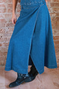 Nina Wickel-Jeansrock | Blau