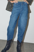 Adeline Stina Cargo Jeans Knöchel | Blau