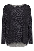 Alma Ls Top | Tiefdunkelgrauer Leo