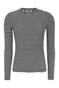 Srfenja Gestreiftes O-Ausschnitt-Top Sr124-303 | Schwarz