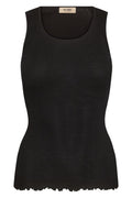 Elaine Nahtloses Seiden-Tanktop | Schwarz