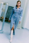 Jeycce Kleid | Denimblau Verwaschenes Blau