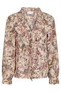 Ivey Art Paisely Bluse | Creme