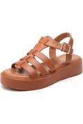 Plateau-Sandalen | Kamel